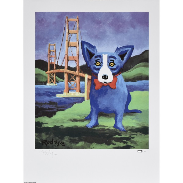 Blue Dog at the Golden Gate