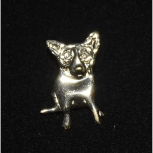 Jewelry - Sterling/Gold Plated Blue Dog Pendant