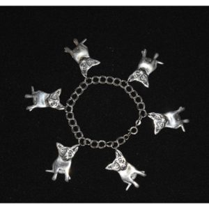 Jewelry - Sterling Silver Blue Dog Charm Bracelet
