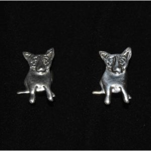 Jewelry - Sterling Silver Blue Dog Cufflinks
