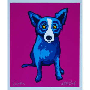 Li'l Blue Dog - Magenta