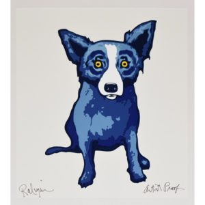Li'l Blue Dog - White