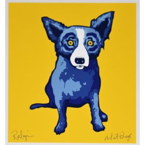 Li'l Blue Dog - Yellow